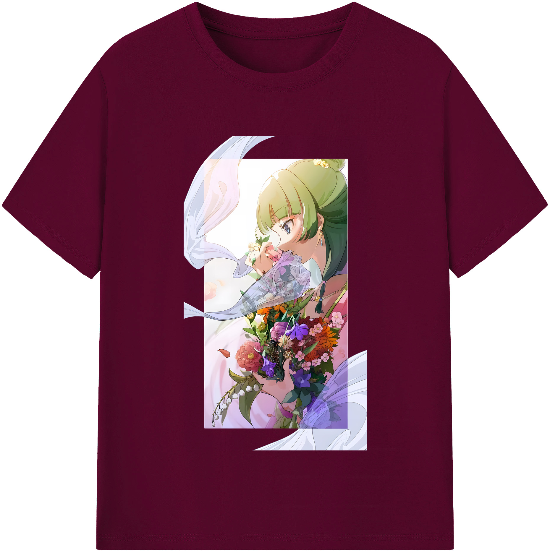 （画像用） 薬屋のひとりごと The Apothecary Diaries レディースカジュアルプリントTシャツ（綿100％）